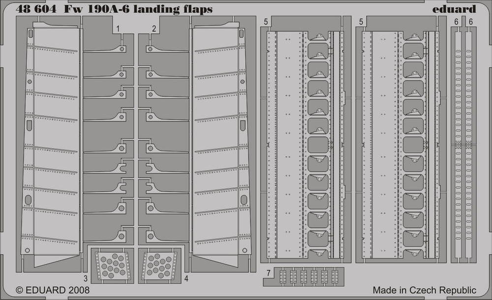 Eduard 48604 Fw 190A-6 landing flaps 1/48 (HASEGAWA)