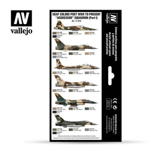 Vallejo 71616 USAF colors post WWII to present Aggressor Squadron Part I 8x17ml – image 2