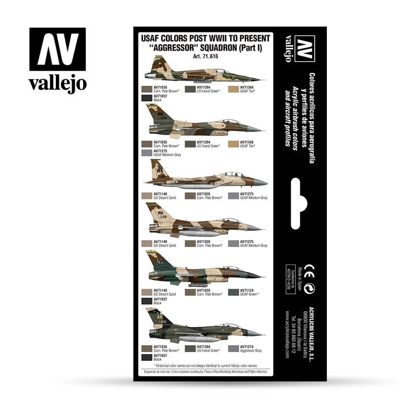 Vallejo 71616 USAF colors post WWII to present Aggressor Squadron Part I 8x17ml – image 2