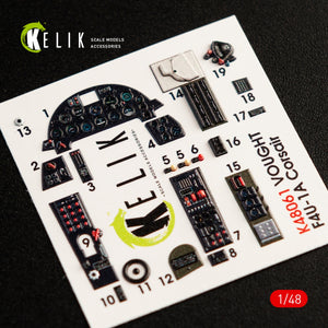 KELIK K48061 F4U-1A CORSAIR INTERIOR 3D DECALS FOR TAMIYA KIT 1/48 – Bild 5