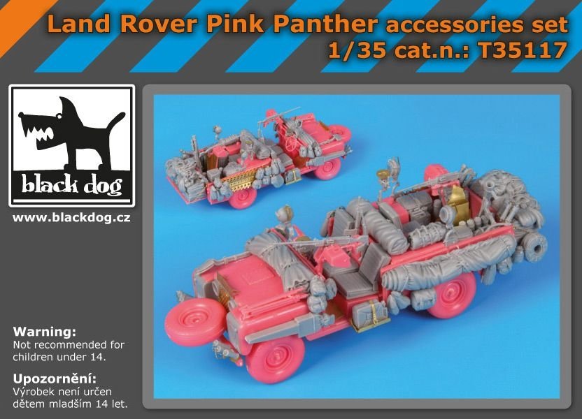 Black Dog T35117 Land Rover Pink Panther accessories set 1/35