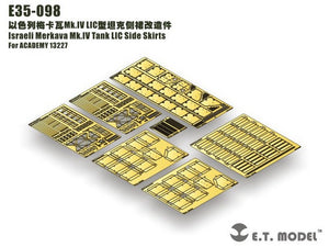 ET Model E35-098 Israel Merkava Mk.IV Tank LIC Side Skirts (For ACADEMY 13227) (1/35)