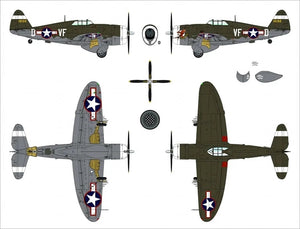 Dora Wings 48054 Republic P-47C Thunderbolt with Ferry Tank 1/48 – Bild 6