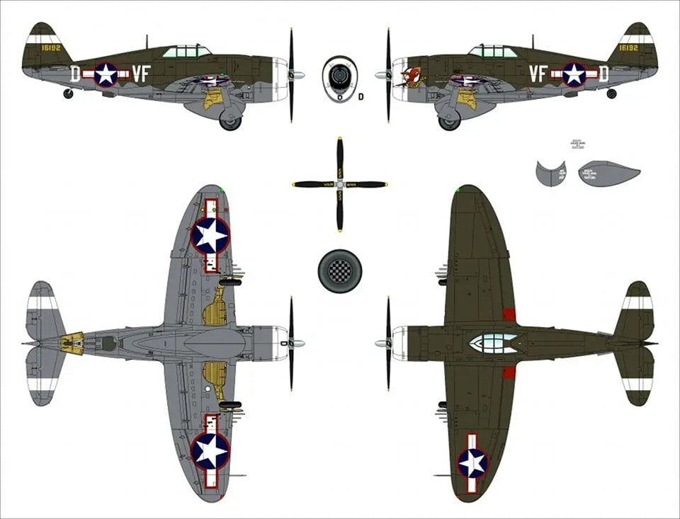 Dora Wings 48054 Republic P-47C Thunderbolt with Ferry Tank 1/48 – Bild 6