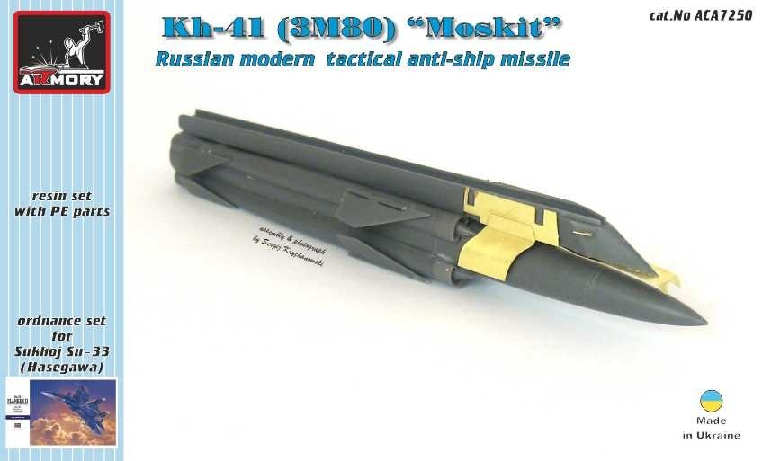 Maquette Armory Models ACA7250 Kh-41 (3M80) « Moskit » (SSN-22 « Sunburn ») missile antinavire tactique guidé 1/72