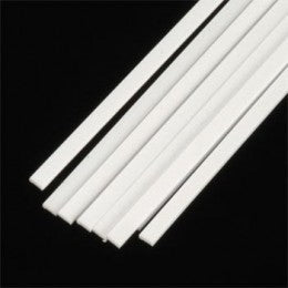 Plastruct 90724 ROD 0.5 X 2.1 X 250 (Styrene White) / 10 pcs.