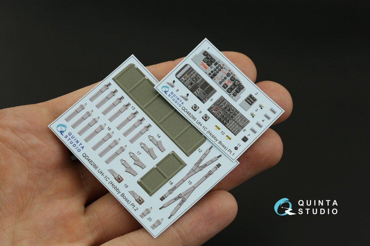 Quinta Studio QD48286 UH-1C 3D-Printed &amp;amp; colored Interior on decal paper (HobbyBoss) 1/48 – Bild 4