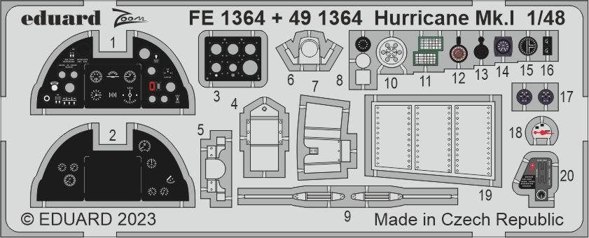 Eduard FE1364 Hurricane Mk. ET HOBBY BOSS 1/48