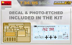 MiniArt 35294 T-34/85 PLANT 112. SPRING 1944. INTERIOR KIT 1/35 – image 2