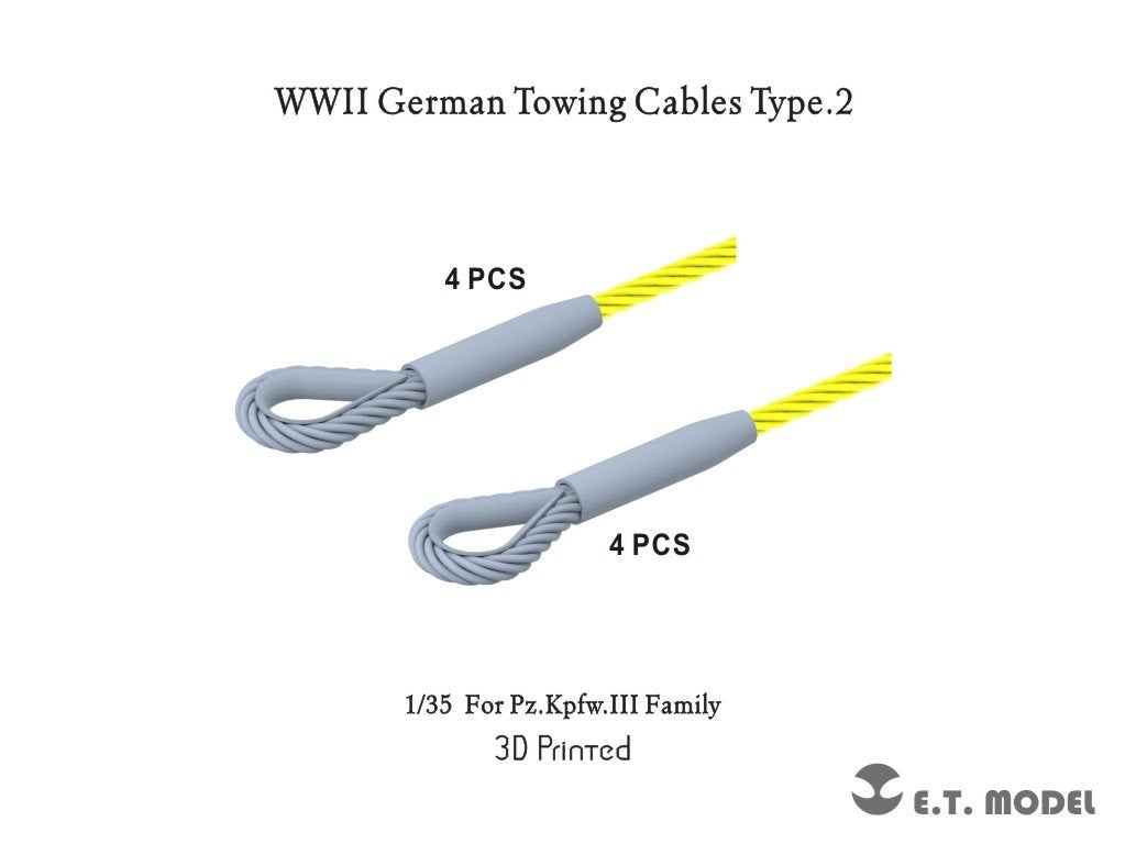 ET Model P35-311 WWII German Towing Cables Type.2 (3D Print) 1/35