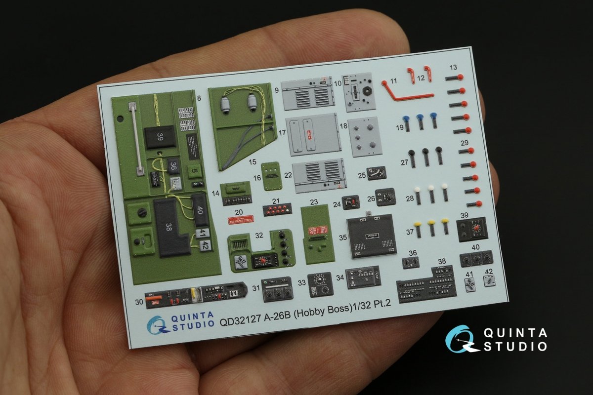 Quinta Studio QD32127 A-26B 3D-Printed &amp;amp; colored Interior on decal paper (Hobby Boss) 1/32 – Bild 3