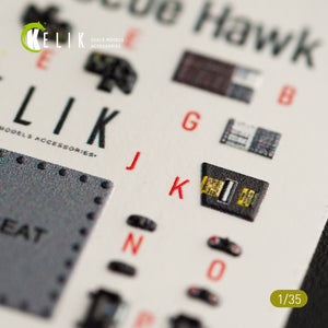 KELIK K35016 HH-60H RESCUE HAWK INTERIOR 3D DECALS FOR KITTY HAWK KIT 1/35 – image 6