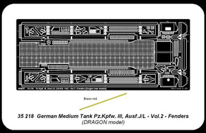 Aber 35218 German medium tank Pz.Kpfw. III, Ausf J/L - vol. 2 - additional set - fenders 1/35 – zdjęcie 6