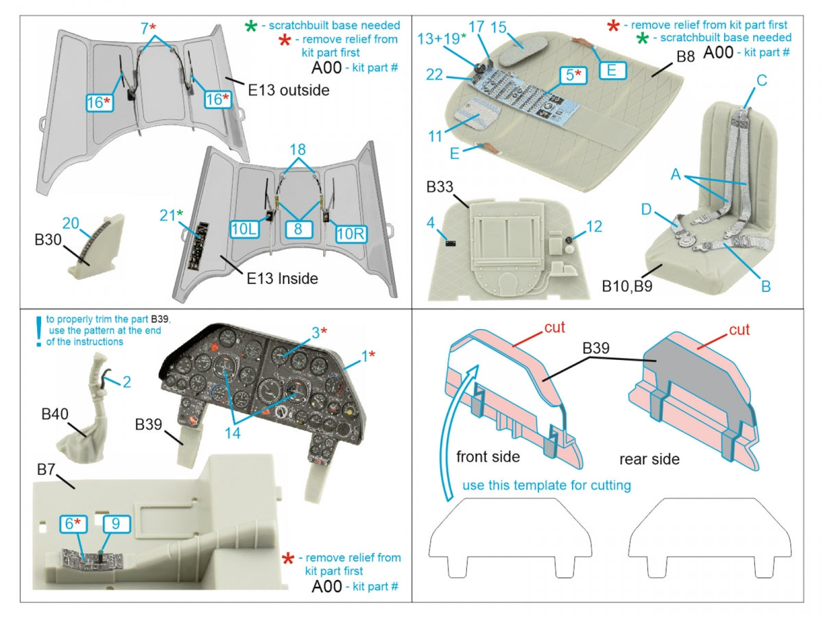 Quinta Studio QD35114 Mi-4 3D-Printed &amp;amp; colored Interior on decal paper (Trumpeter) 1/35 – image 2