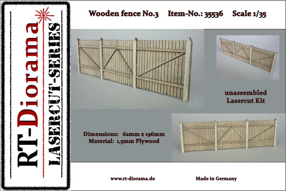 RT-Diorama 35536 Wooden fence No.3 1/35