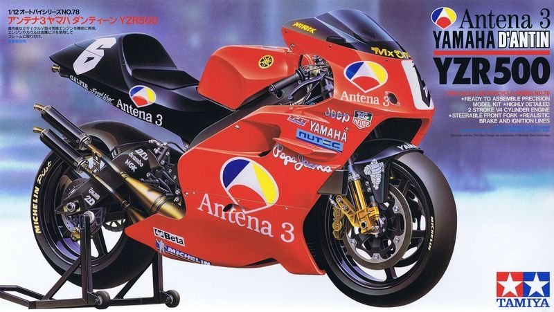 Tamiya 14078 Antena 3 Yamaha D'Antin YZR500 1/12