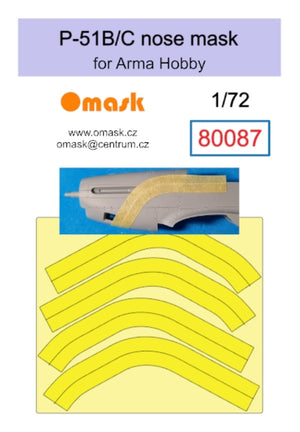 Omask 80087 P-51 B/C nose mask (for Arma Hobby) 1/72