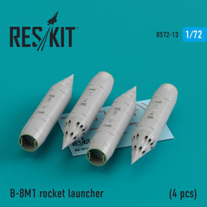 RESKIT RS72-0013 B-8M1 ROCKET LAUNCHERS (4PCS) 1/72