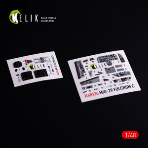 Kelik K48136 Mig-29C (9-13) Fulcrum interior 3D decals for GWH 1/48