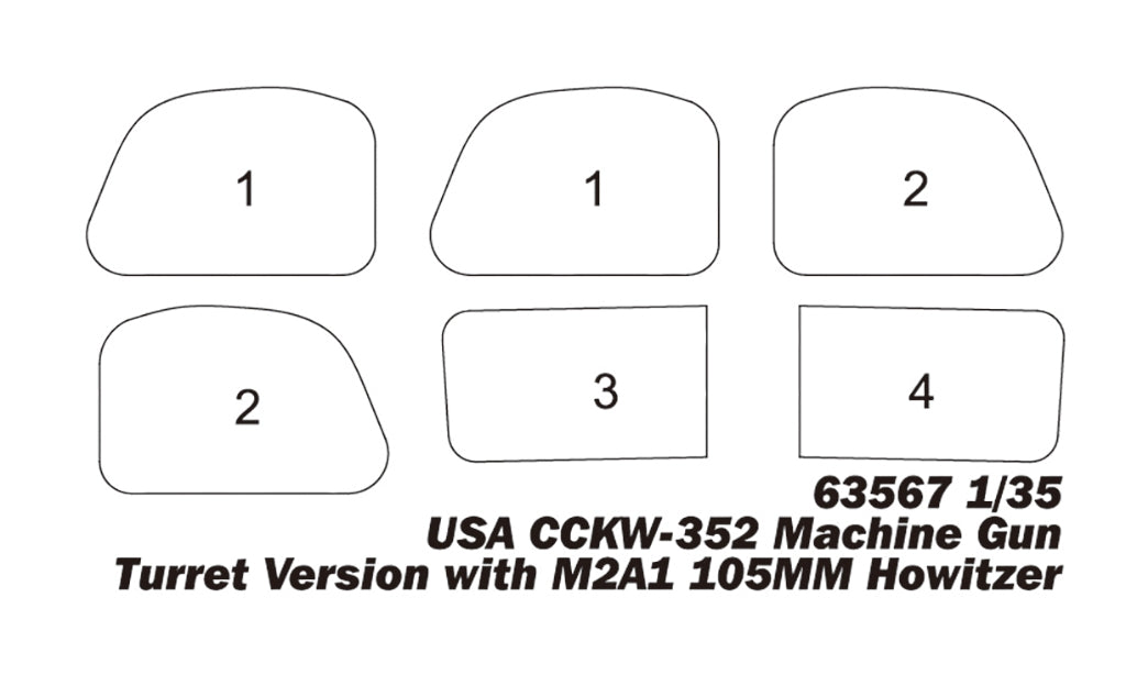 I Love Kit 63567 CCKW-352 with M2A1 105MM Howitzer - Machine Gun Turret Version 1/35 – image 3