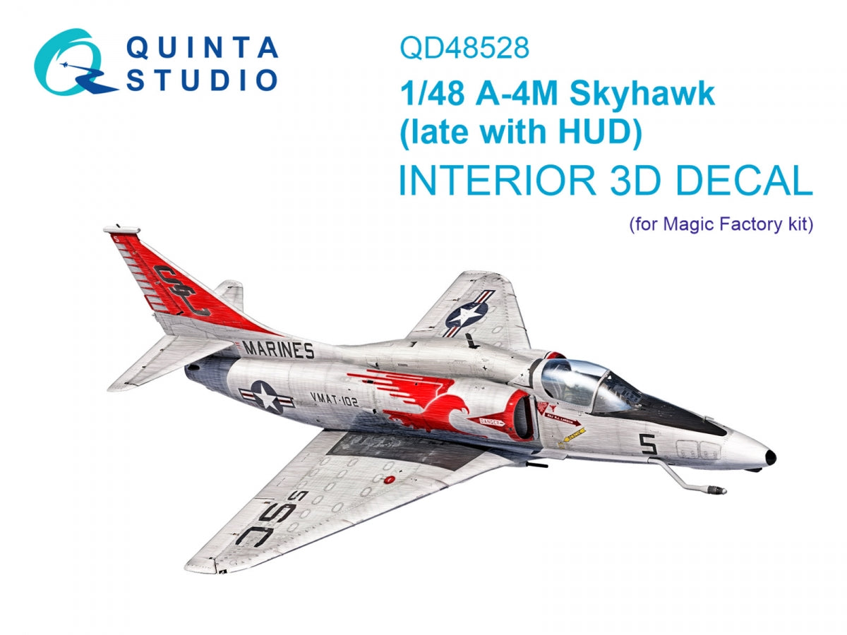 Quinta Studio QD48528 A-4M late 3D-Printed &amp;amp; colored Interior on decal paper (Magic Factory) 1/48