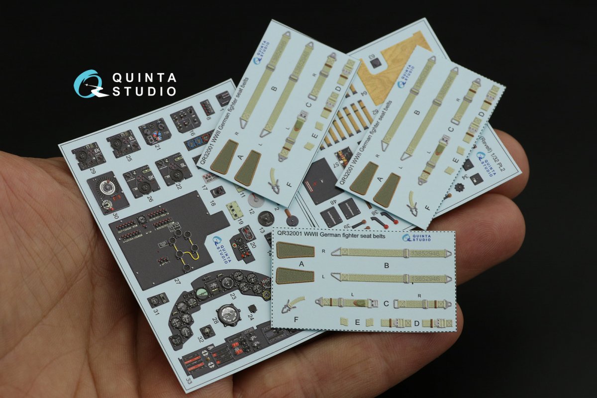 Quinta Studio QD32084 Ju 88A-1 3D-Printed &amp;amp; colored Interior on decal paper (Revell) 1/32 – obrázek 14