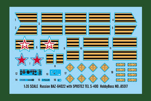 Hobby Boss 85517 Russian BAZ-64022 with 5P85TE2 TEL S-400 1/35 – zdjęcie 7