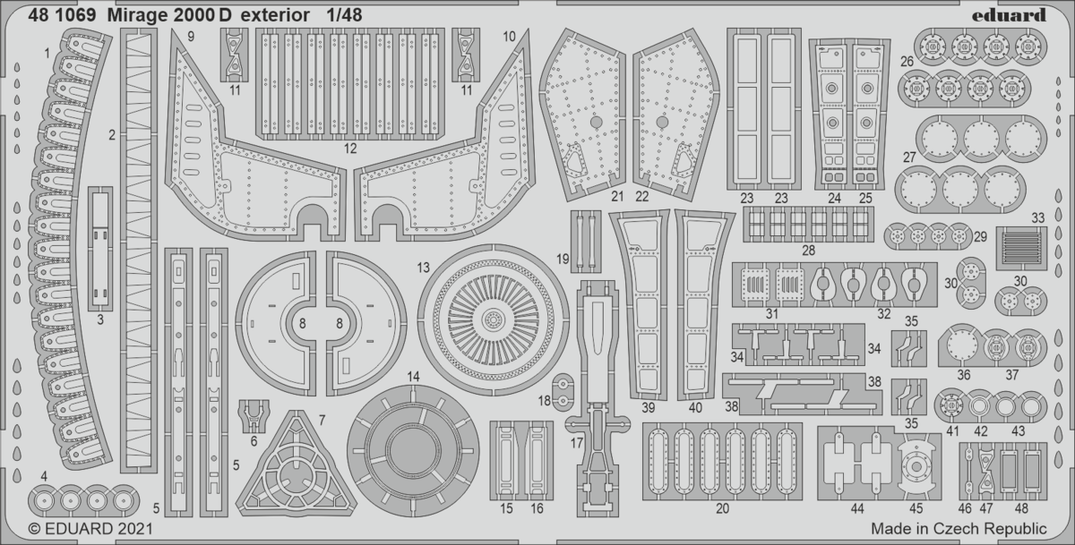 Eduard 481069 Mirage 2000D extérieur KINETIC 1/48
