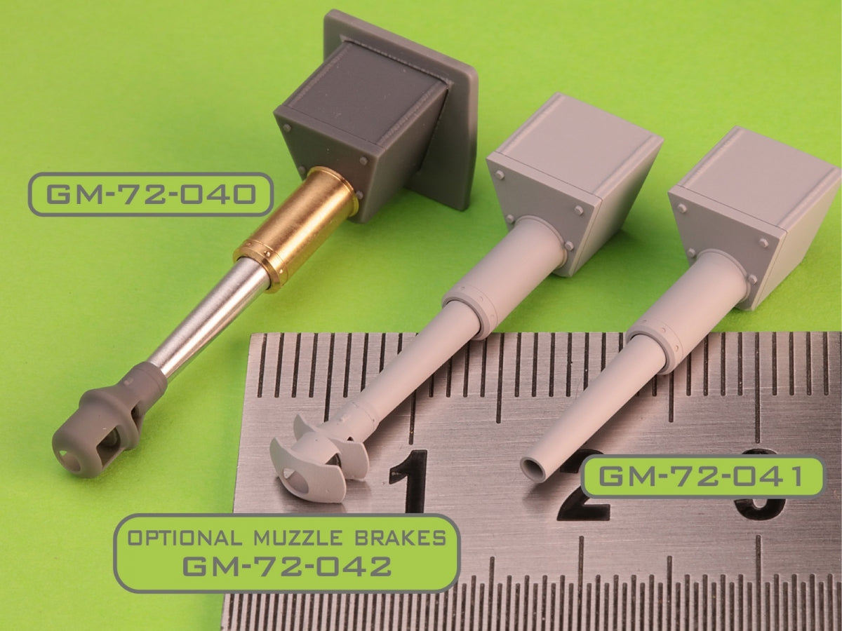 Master GM-72-040 Sturmhaubitze 42 - 10.5 cm StuH 42 L/28 - working barrel with resin muzzle brake and mantlet cover 1/72 – Bild 4
