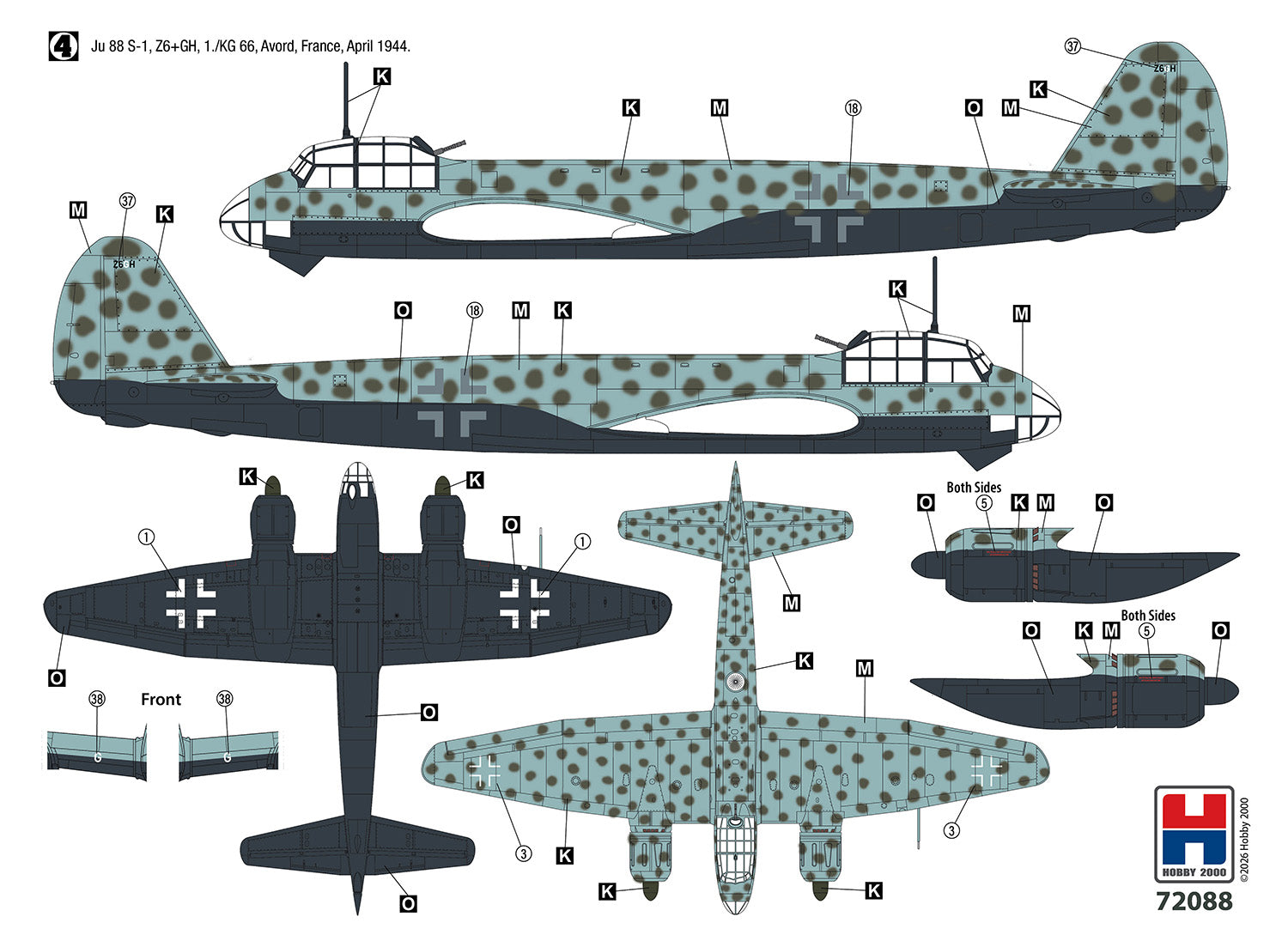 Hobby 2000 72088 Junkers Ju 88 S-1 1/72 – Bild 3