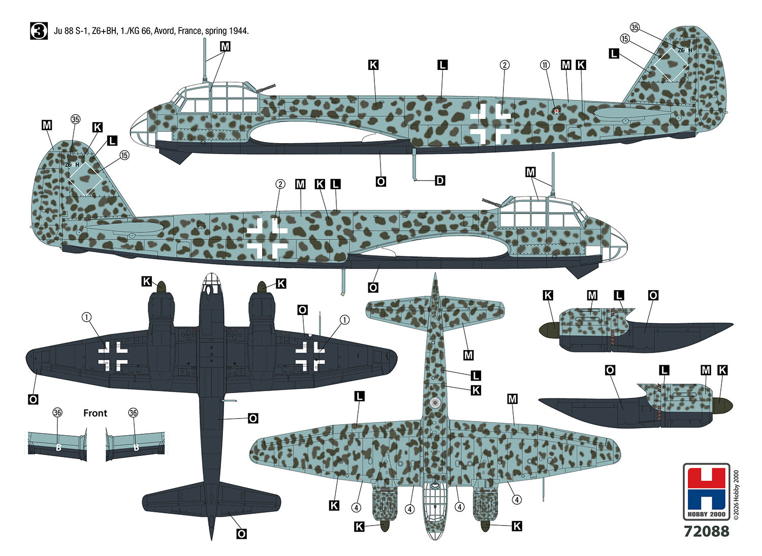 Hobby 2000 72088 Junkers Ju 88 S-1 1/72 – Bild 4