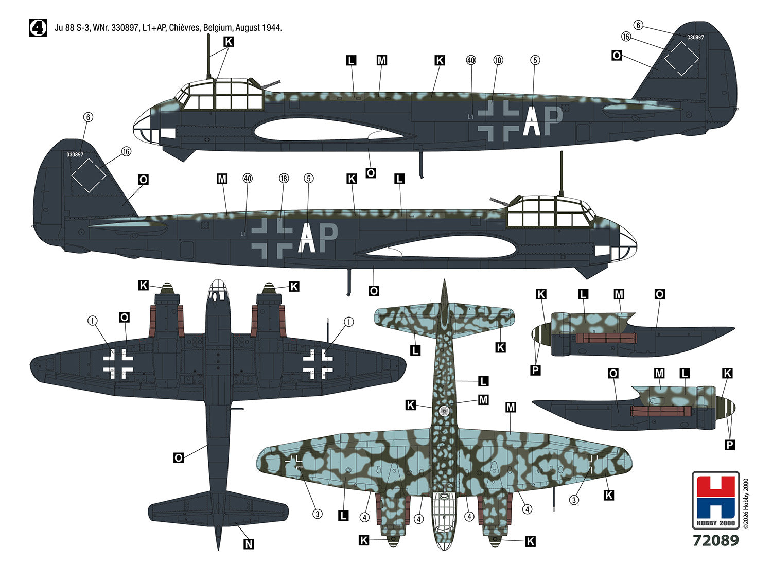 Hobby 2000 72089 Junkers Ju 88 S-3 1/72 – Bild 4