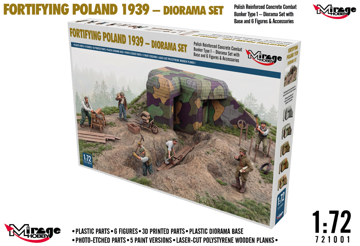 Mirage 721001 Fortifying Poland 1939 - Diorama Set 1/72 – obrázek 5
