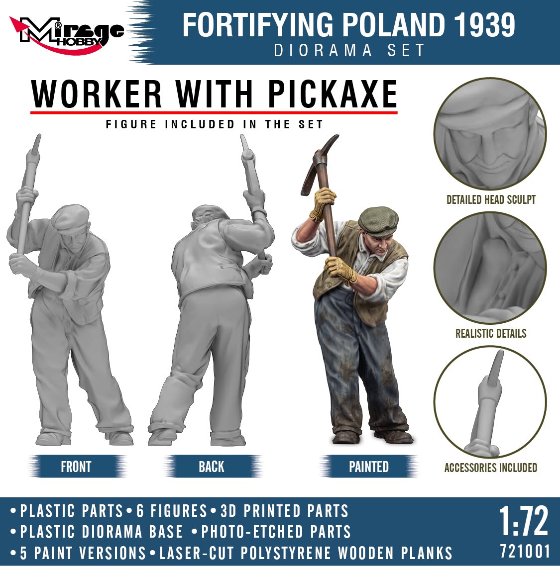 Mirage 721001 Fortifying Poland 1939 - Diorama Set 1/72 – obrázek 8