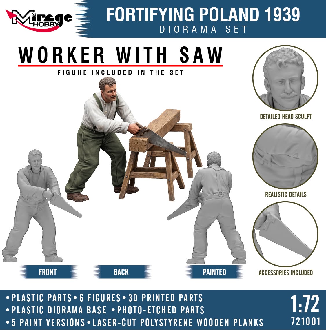 Mirage 721001 Fortifying Poland 1939 - Diorama Set 1/72 – obrázek 9