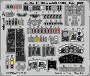 Eduard 33203 TF-104G w/ MB seats ITALERI 1/32 – Bild 2