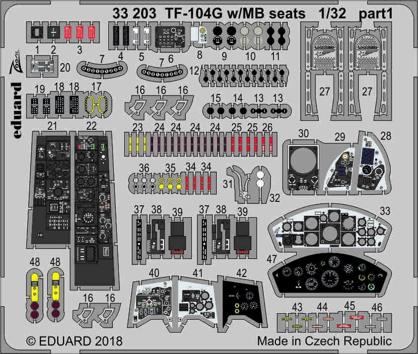 Eduard 33203 TF-104G w/ MB seats ITALERI 1/32 – Bild 2