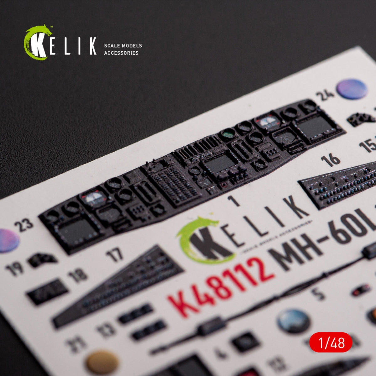 KELIK K48112 MH-60L Black Hawk - interior 3D decals for ICM kit 1/48 – image 9