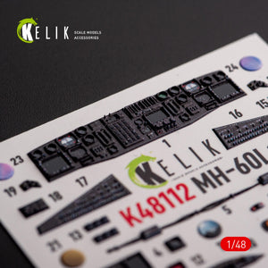 KELIK K48112 MH-60L Black Hawk - interior 3D decals for ICM kit 1/48 – image 9