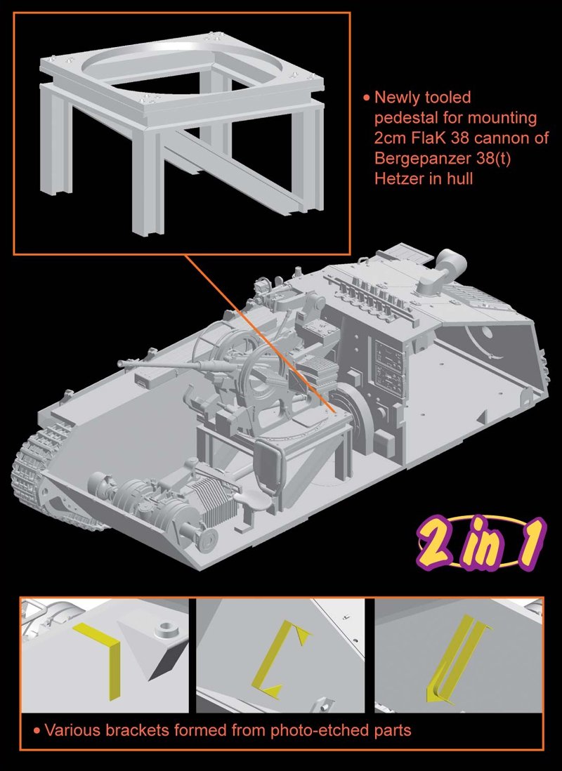 Dragon 6399 Bergepanzer 38(t) HETZER mit 2cm FlaK 38 1/35 – image 2