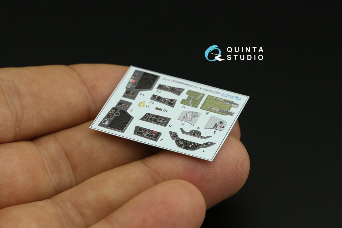 Quinta Studio QD72053 A-1J 3D-Printed &amp;amp; colored Interior on decal paper (Hasegawa) 1/72 – Bild 6