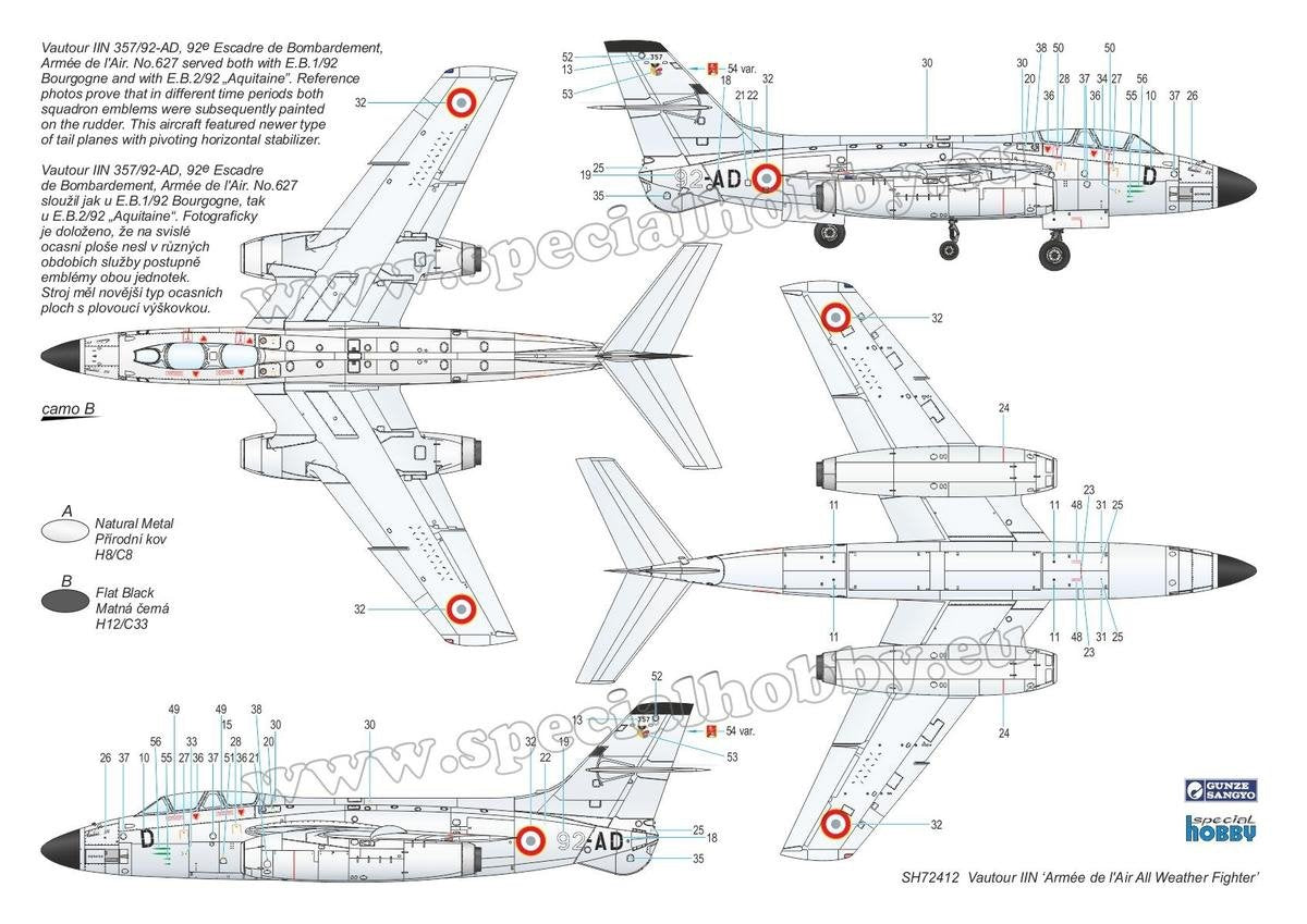 Special Hobby 72412 SO 4050 Vautour II &amp;#39;Armée de l&amp;#39; Air All Weather Fighter&amp;#39; 1/72 – image 3
