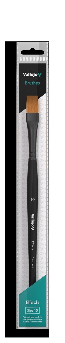 VALLEJO B04010 - Brush - Effects - Flat Rectangular Synthetic No. 10