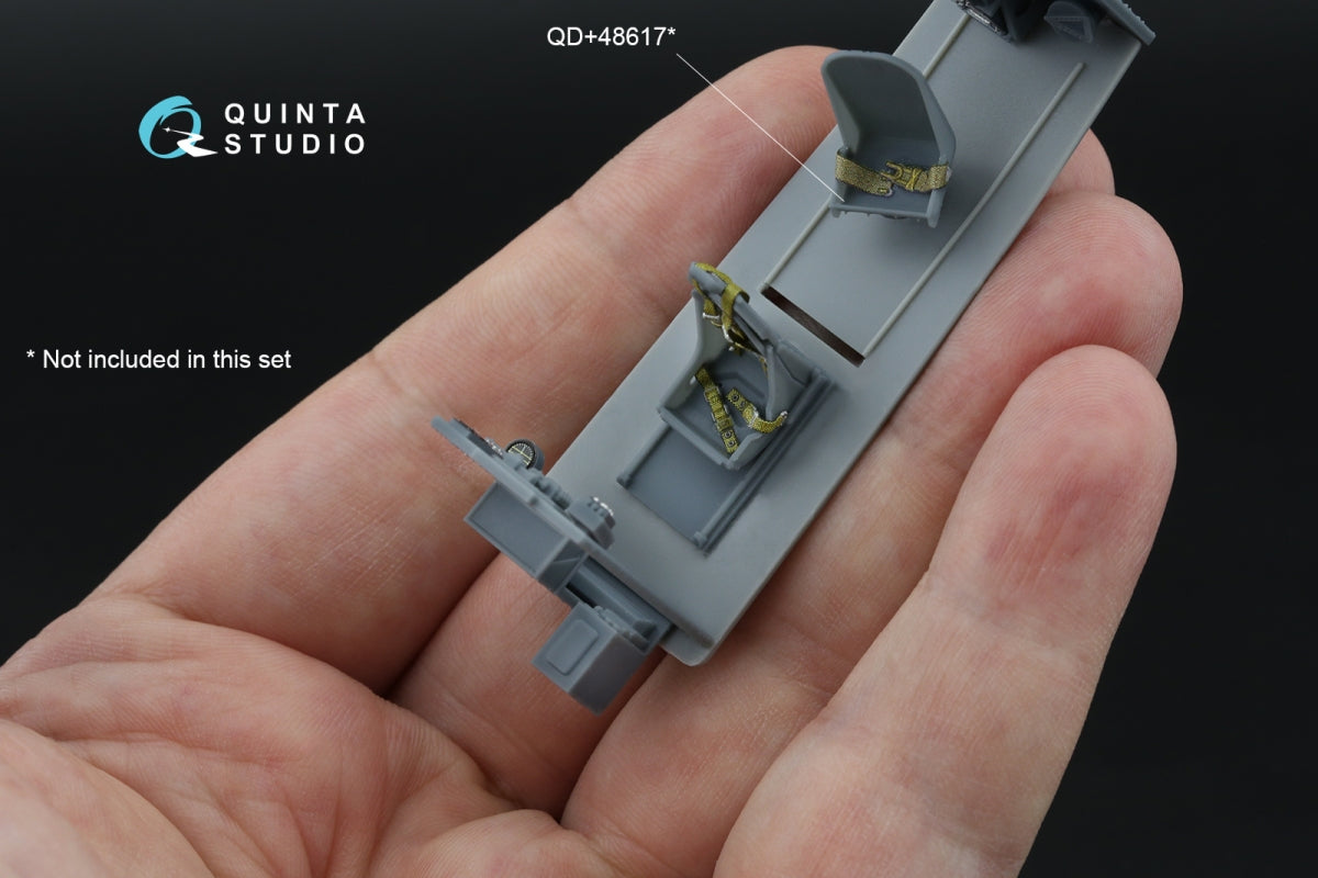 Quinta Studio QD+48618 Fairey Barracuda Observer Station 3D-Printed &amp; coloured Interior on decal paper (Trumpeter) (with 3D-printed resin parts) 1/48