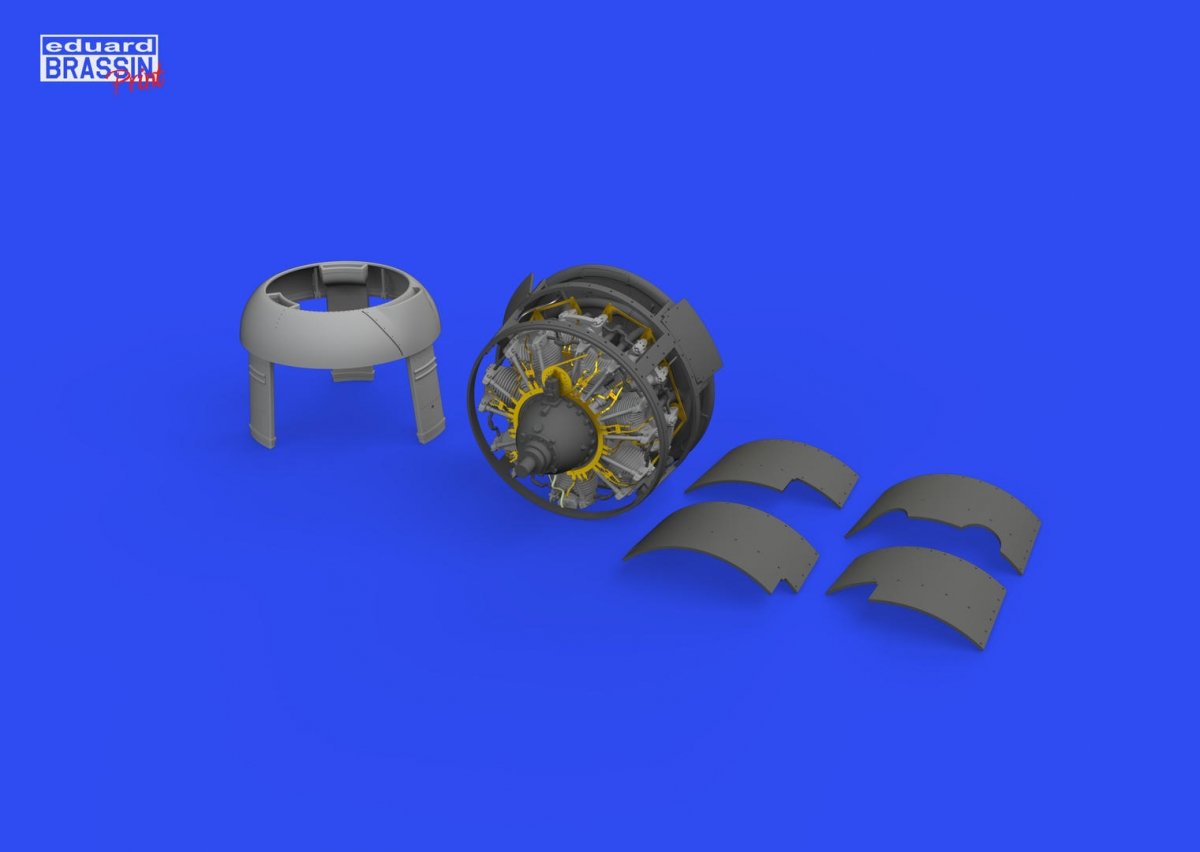 Eduard 648792 F4F-3 engine early PRINT EDUARD 1/48 – immagine 3