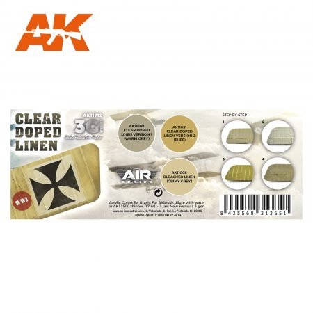 AK Interactive AK11712 CLEAR DOPED LINEN 3x17 ml – image 2