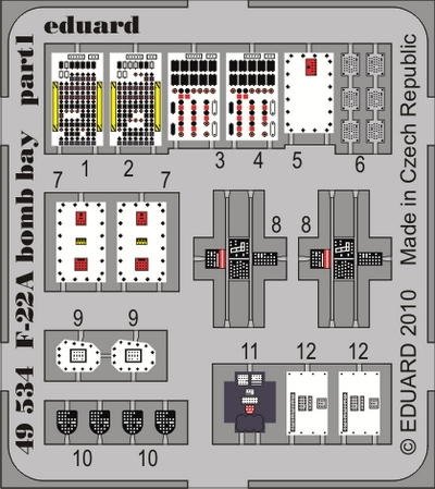 Eduard 49534 F-22A bomb bay 1/48 HASEGAWA