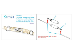 Quinta Studio QR32029 WWI German seats Belts for bombers 1/32 – image 2