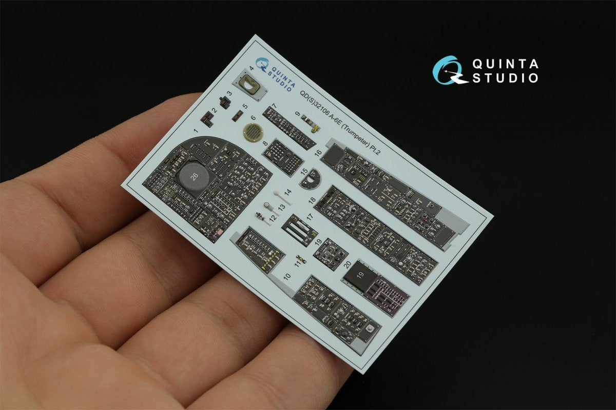 Quinta Studio QD32106 A-6E Intruder 3D-Printed &amp;amp; colored Interior on decal paper (Trumpeter) 1/32 – image 4