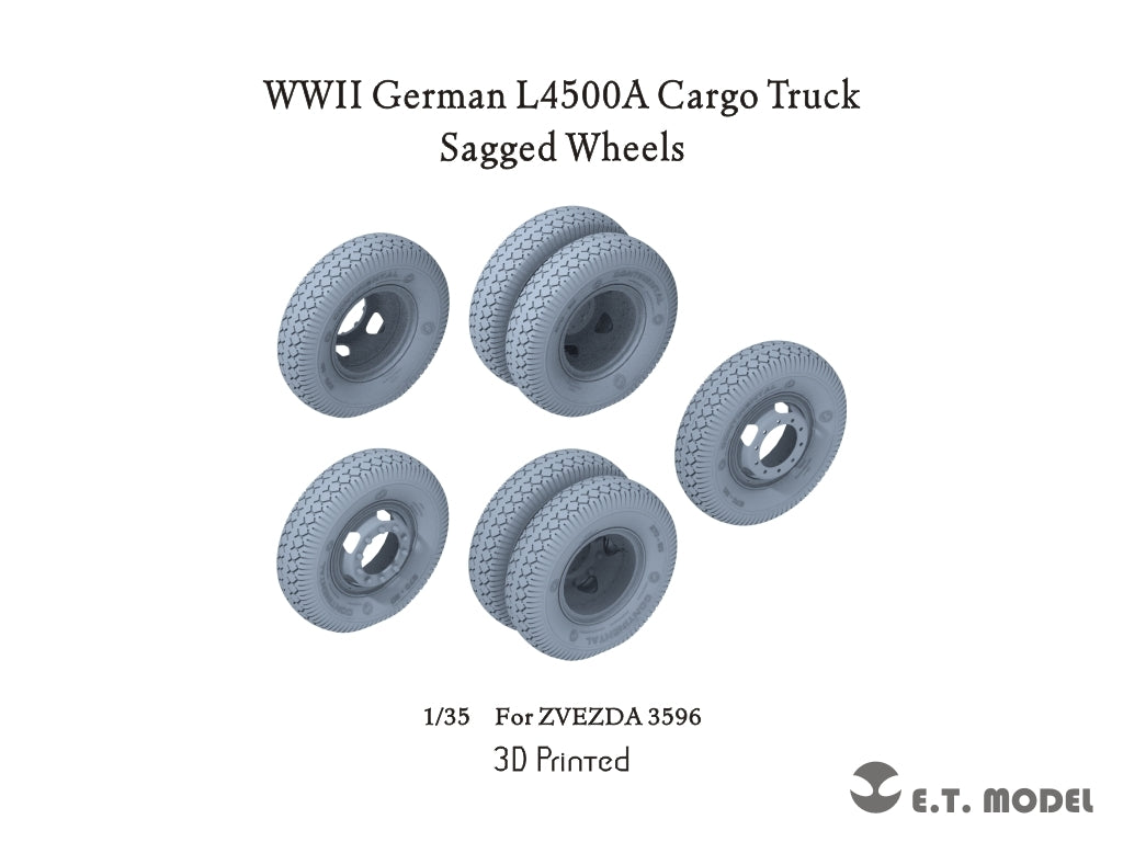 ET Model P35-160 WWII German L4500A Cargo Truck Sagged Wheels 1/35